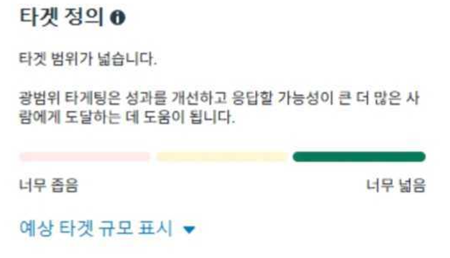 메타 광고 타겟 정의 예시
